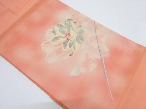 リサイクル　花模様織り出し暈し名古屋帯